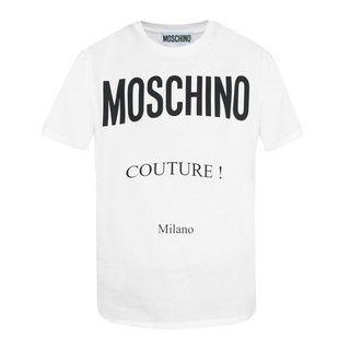 [S-5XL]เสื้อยืดแขนสั้น ผ้าฝ้าย พิมพ์ลาย Moschino Moschino แฟชั่นสําหรับผู้ชาย และผู้หญิง