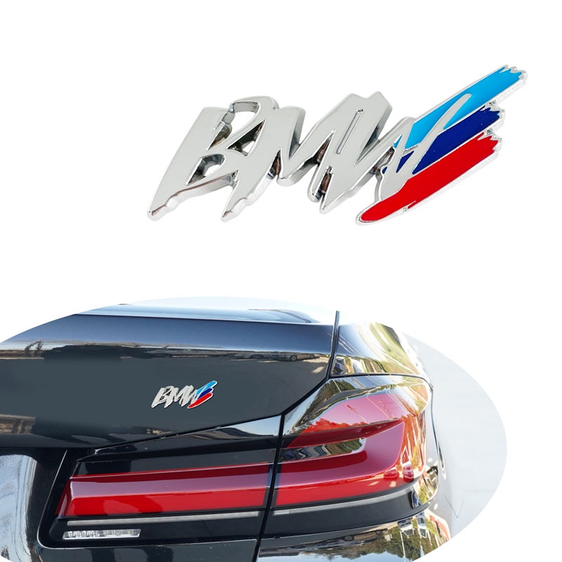 สติกเกอร์โลโก้โลหะ-3d-ดัดแปลง-สําหรับติดตกแต่งรถยนต์-bmw-m3-m5-1-3-4-5-series-x1-x3-x5-m