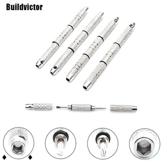 【Buildvictor】4 In 1 เครื่องมือไขควง ซ่อมนาฬิกาข้อมือ แว่นตา อลูมิเนียม แบบพกพา ขนาดเล็ก