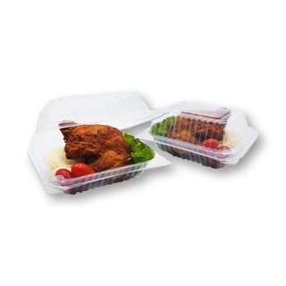 เอโร่ กล่องอาหารพีพี แบบฝาพับ ทรงสูง 600ml ยกแพ็ค 50ชิ้น (14cmx19.0cmx8cm) ARO PP CLAMSHELL FOOD BOX