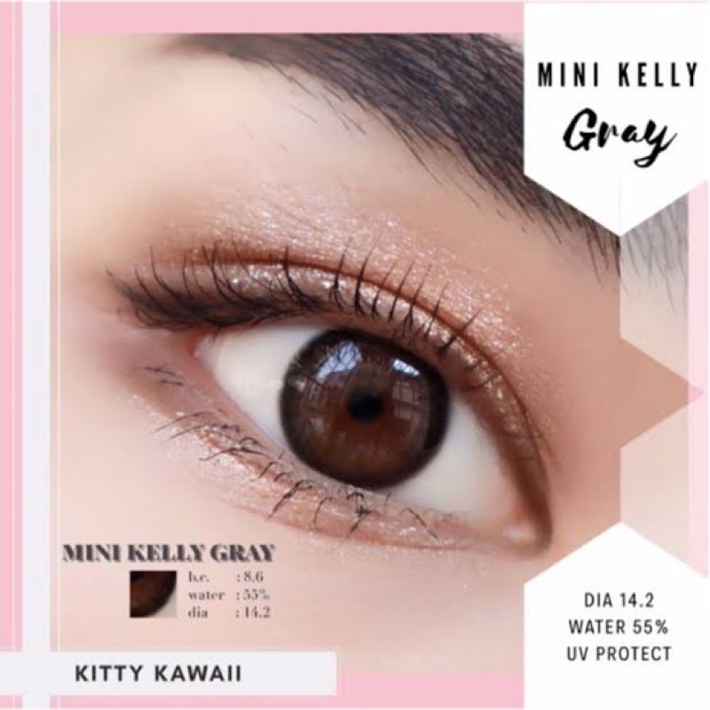 mini-kelly-gray-เทาดำ-kitty-kawaii-ขนาดมินิ-mini-กรองแสง-uv-เลนส์แท้จดทะเบียนถูกต้อง-บิ๊กอาย-คอนแทคเลนส์-bigeye