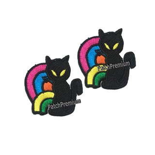 แมวดำ  ไซส์เล็ก - ตัวรีด (Size S) ตัวรีดติดเสื้อ