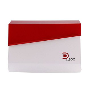 ตู้จดหมาย D-BOX เหล็ก สีขาว/แดง สวน จัดสวน ตกแต่งสวน