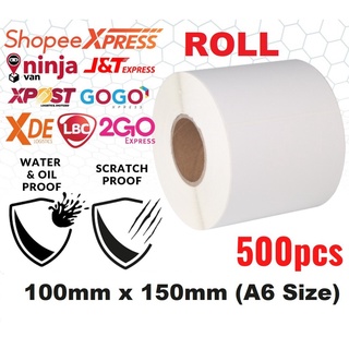 【จัดส่งที่รวดเร็ว】100x150 ฉลากความร้อน  กระดาษความร้อน  กระดาษสติ๊กเกอร์  กระดาษลาเบล  กระดาษเอสี่  กระดาษ inkjet  lazad