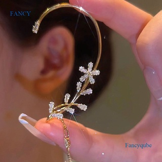 Fancy ใหม่ แฟชั่น ยาว คริสตัล พู่โซ่ คลิป ต่างหู ผู้หญิง ที่เรียบง่าย กระดูกอ่อนปลอม พู่ยาว ต่างหู เครื่องประดับ ของขวัญ