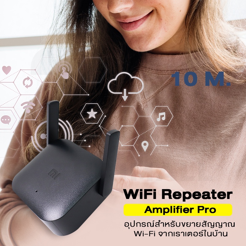 ภาพสินค้าXiaomi Mi Wi - Fi Amplifier Pro / ac1200 WiFi Range Extender Repeater ตัวขยายสัญญาณ (300Mbps) จากร้าน thaimall บน Shopee ภาพที่ 2