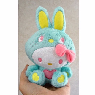 แท้ 100% จากญี่ปุ่น ตุ๊กตา ซานริโอ้ เฮลโล คิตตี้ Sanrio Hello Kitty Colorful Bunny Plush Doll