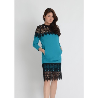 LOfficiel Business Dress Colorful Dress เดรสลอฟฟิเซียล ชุดแซกสั้น สีฟ้า (FL14DB)