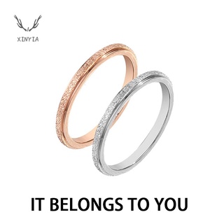 สินค้า แหวนคู่ทอง 18K แฟชั่นเคลือบป้องกันสนิมแหวนสุภาพสตรีเครื่องประดับเครื่องประดับ  XINYIA1