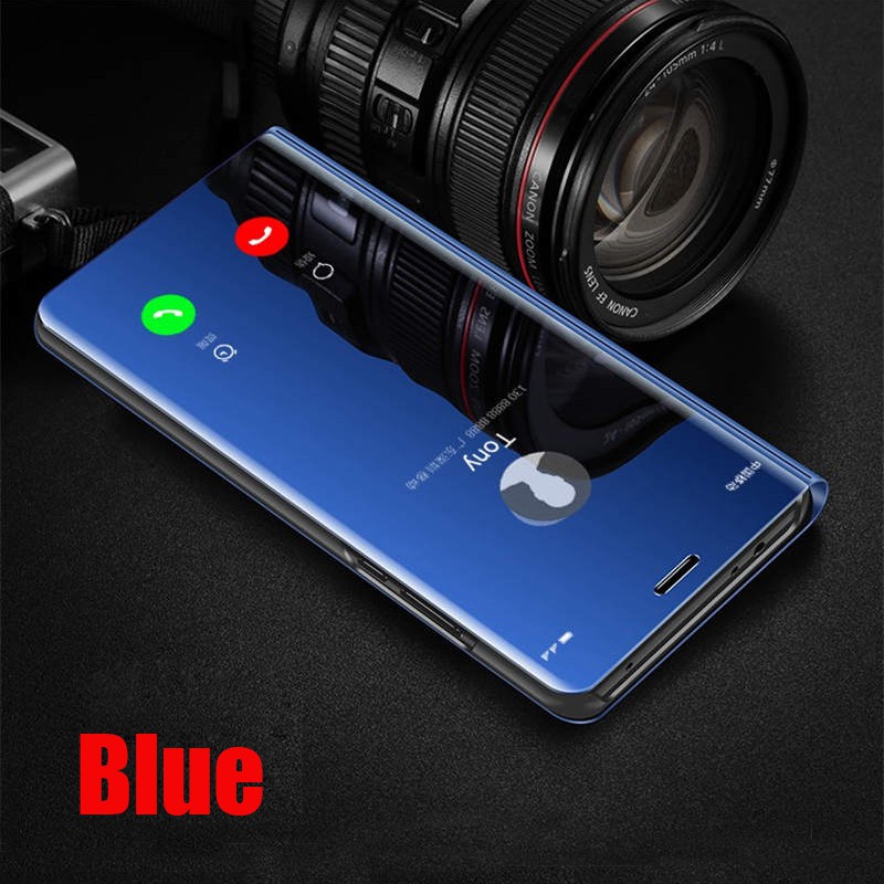 เคสมือถือ-แบบฝาพับ-ป้องกันรอย-สำหรับ-oppo-realme-c2-case-cover-realme-c-2-realmec2-stand-mirror-hard-flip-leather-case