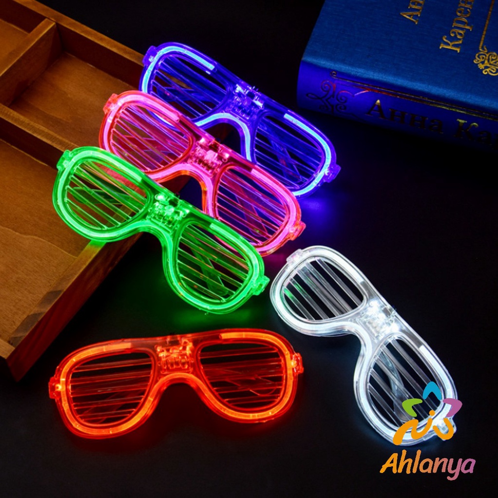 ahlanya-แว่นตาเรืองแสง-มีหลอดไฟ-led-แว่นตาเรืองแสง-คริสต์มาส-luminous-glasses