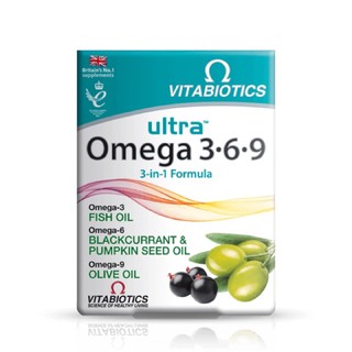 🌟พร้อมส่ง🌟 วิตามินเสริมแร่ธาตุโอเมก้าชนิดเม็ด Vitabiotics Ultra Omega 3•6•9 3-in-1 Formula