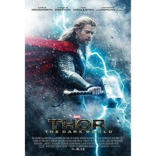 โปสเตอร์ หนัง ธอร์ เทพเจ้าสายฟ้าโลกาทมิฬ Thor The Dark World 2013 POSTER 24”x35” Inch Superhero Marvel Chris Hemsworth