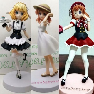 (แท้/มือ2ไม่มีตำหนิ)​ FuRyu Is the Order a Rabbit? Sharo Kirima Tea Time Figure Syaro โมเดล,SEGA Cocoa Miracle piece