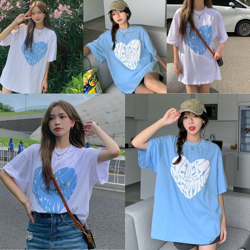 muza-เสื้อยืด-สกีนอักษรหัวใจ-โอเวอร์ไซส์งานสกีนเนียบสวย-ไม่จกตา-เนื้อผ้าเด้ง-ไม่ติดตัวใส่สบาย-x19