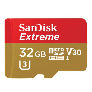 ภาพขนาดย่อของภาพหน้าปกสินค้าSanDisk Micro SDHC Extreme 32GB 100MB/s R 60MB/s W (SDSQXAF-032G-GN6MN) Red Gold ไมโครเอสดีการ์ด by Banana IT จากร้าน bananaonlineshop บน Shopee