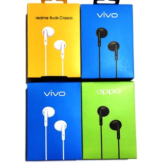 สินค้า หูฟัง Oppo Vivo Realme หูฟังเสียงดี หูฟัง small talk Oppo Vivo Realme earphone หูฟังแท้ ไมโครโฟน หูฟัง