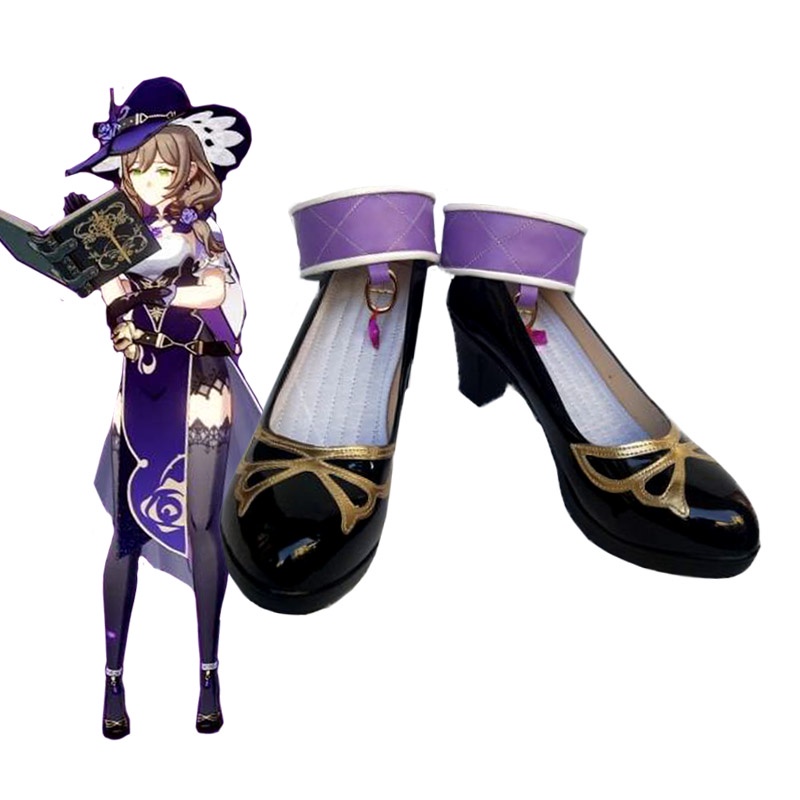รองเท้าบูทคอสเพลย์-หนัง-pu-ลายการ์ตูนอนิเมะ-game-genshin-impact-lisa-เหมาะกับเทศกาลฮาโลวีน-สําหรับผู้หญิง