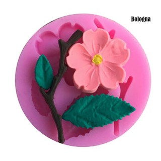 [bo] แม่พิมพ์ซิลิโคน รูปดอกพีช สําหรับตกแต่งเค้ก ฟองดองท์ DIY
