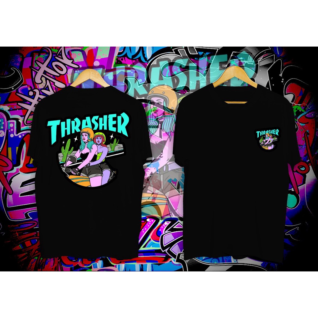 เสื้อยืดmashoo-summer-vintage-cotton-t-shirt-street-style-tee-thrasher-model-girl-graphic-pattern-short-sleeve-tshirt-fo