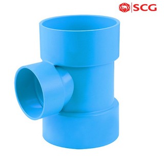 สามทางลด-บาง พีวีซีฟ้า ตราช้าง SCG ขนาด 2"x11/4" - 3"x21/2"