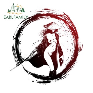 Earlfamily สติกเกอร์ไวนิล Samurai Art Ideas 13 ซม. x 12.4 ซม. สําหรับติดตกแต่งรถยนต์ แล็ปท็อป
