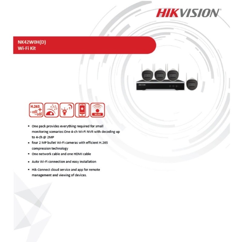 hikvision-ชุดกล้องไร้สาย-ชุดกล้องวงจรปิด-wifi-4ตัว-2ล้านพิกเซล