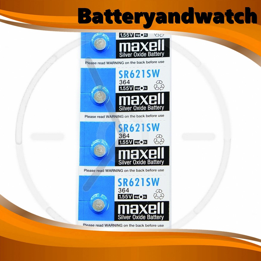 ถ่านกระดุม-ถ่านนาฬิกา-แพ็ค-5-เม็ด-maxell-sr621sw-621-หรือ-364-silver-oxide-battery1-55v-ของเเท้-made-in-japan