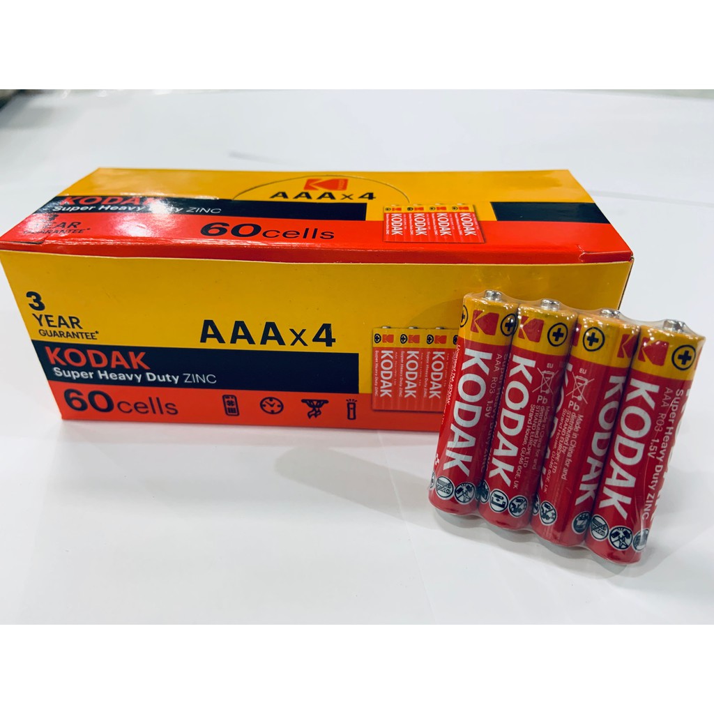 ถ่าน AAA Kodak Zinc Batteries (กล่องละ 60ก้อน) Shopee Thailand