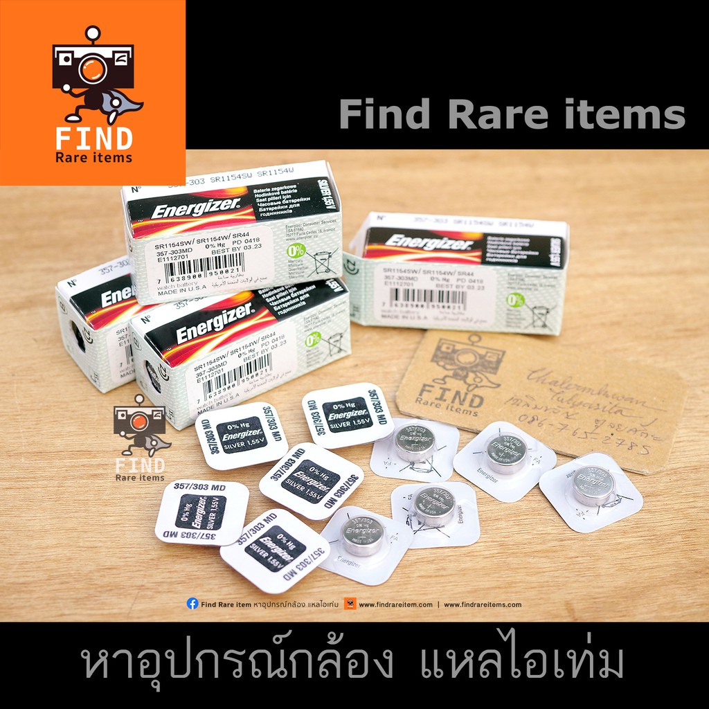 renata-sr44-357-energizer-ถ่านกระดุม-ถ่านนาฬิกา-ถ่านกล้องฟิล์ม-1-55v-silver-oxide-battery-ของแท้