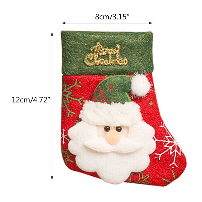 ถุงเท้าซานต้าคลอส-กวางเรนเดียร์-สโนว์แมน-คริสต์มาส-แบบไม่ทอ-สําหรับแขวนตกแต่งต้นคริสต์มาส-ปาร์ตี้