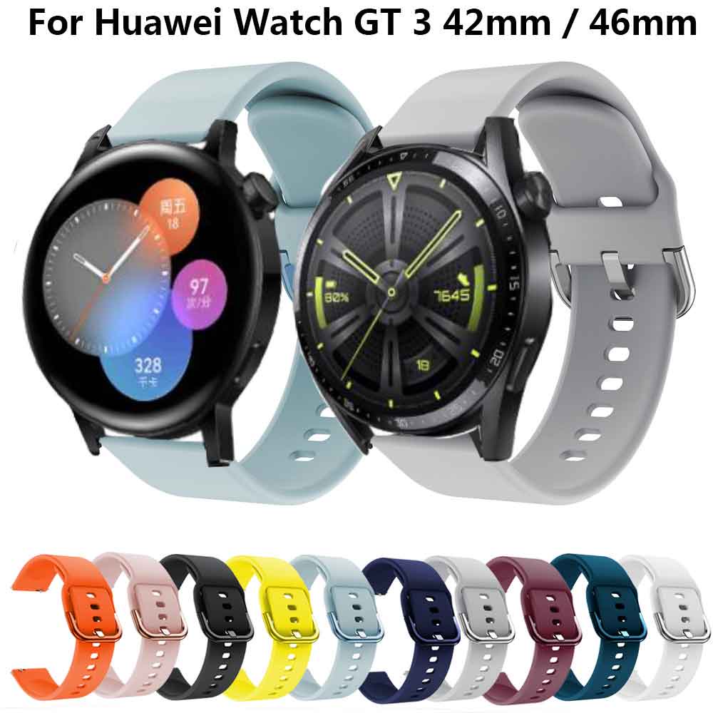 ภาพหน้าปกสินค้าสายนาฬิกาข้อมือซิลิโคน 20 มม./22 มม. สําหรับ Huawei Watch Gt3 46 มม. 42 มม. สําหรับ Huawei Watch Gt Runner / Gt3 / Gt 2 Pro
