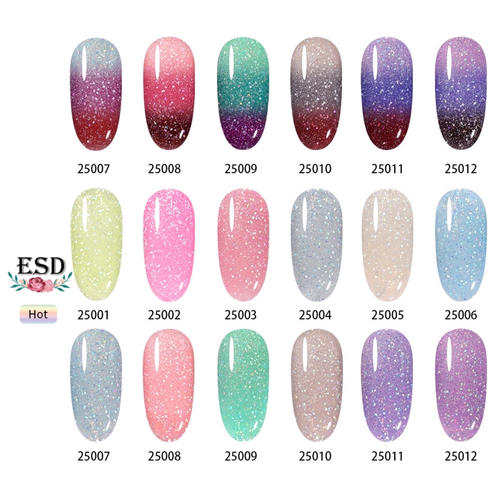สีทาเล็บเจล-graear-สีเลเซอร์-เปลี่ยนสีตามอุณหภูมิ-laser-color-temperature-change-colors-series-ขนาด-8-ml