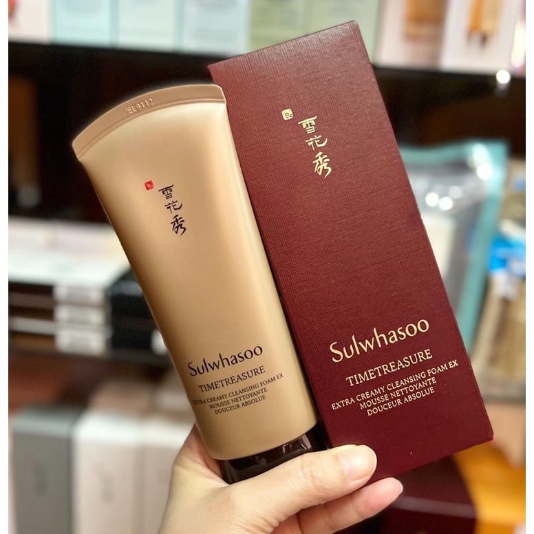 สินค้าเคาเตอร์แท้-lot-ผลิตใหม่-โฟมเนื้อครีมมี่-sulwhasoo-timetreasure-extra-creamy-cleansing-foam-ปริมาณ-120ml