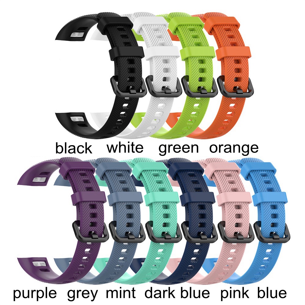 ภาพหน้าปกสินค้าSIMPLE Soft Wrist Strap Sport Watch Band for Honor Band 5 4 Bracelet Replacement Classic Smart Wristband Silicone/Multicolor จากร้าน simpleshop.th บน Shopee