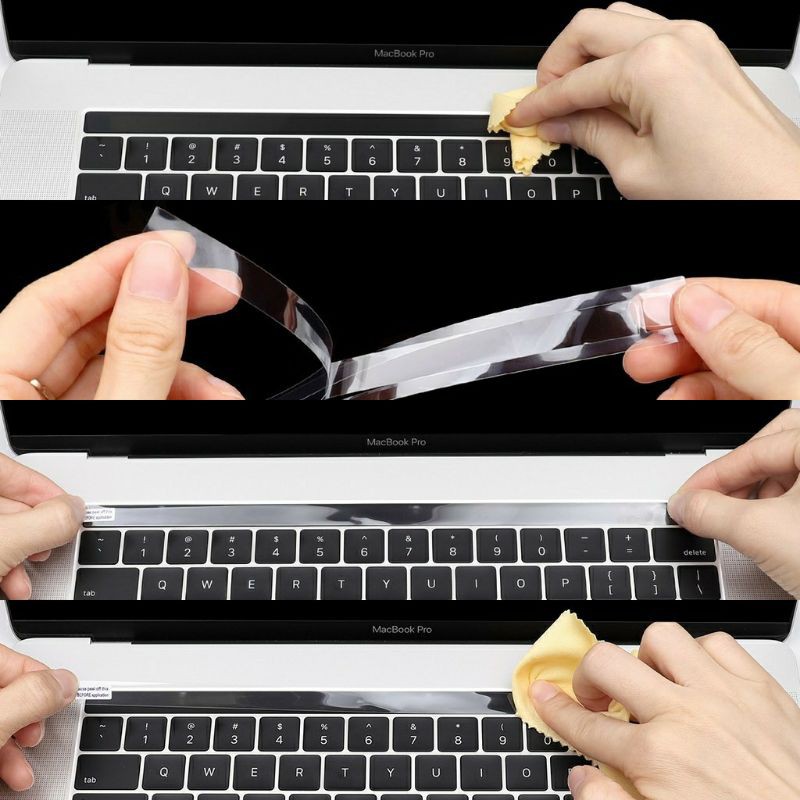 ภาพหน้าปกสินค้าฟิล์มกันลอยทัชบาร์ สำหรับ MacBook Pro พร้อมส่งในไทย  ฟิล์มใสกันรอยแถบ แม็คบุ๊คTouchbar 13" , 15" Touch Bar จากร้าน littlebags.b บน Shopee