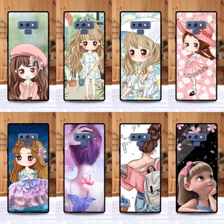 เคส Samsung Note 9 ลายการ์ตูนผู้หญิง ขอบนิ่มหลังแข็ง เคสมือถือ เคสโทรศัพท์ Case เคส TPU ขอบนิ่มหลังแข็ง ไม่ขูดตัวเครื่อง