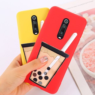 Xiaomi Redmi K20 7A Mi Max 3 F1 Play 3D Funny Milk Tea Candy Color Soft TPU Silicon Phone Case Cover