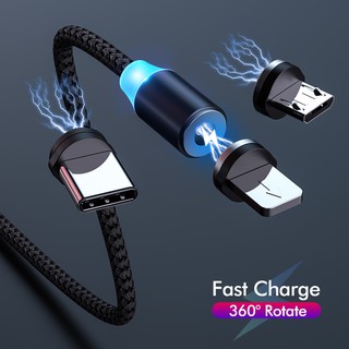 1M/2M สายชาร์จแม่เหล็ก iPhone Android TYPE-C แม่เหล็กสายชาร์จ USB ชาร์จเร็ว สายชาร์จ Iphone Android Cable