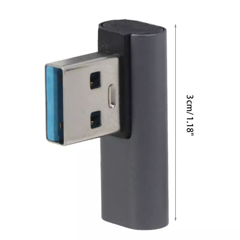 usb-c-to-usb-3-0มุมขวา90องศาประเภท-c-ขวาและซ้าย-usb-3-1ตัวเชื่อมต่อสีดำเงิน