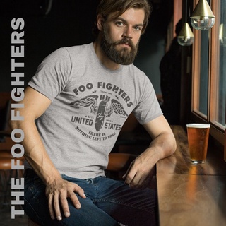 คอลูกเรือเสื้อยืดคอกลมเสื้อยืด พิมพ์ลาย Foo Fighters In Remembrance the Death of Taylor Hawkins สีเทาผ้าฝ้ายแท้