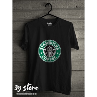 เสื้อยืดโอเวอร์ไซส์เสื้อยืด พิมพ์ลายโลโก้ Starbucks 3Y STORES-3XL