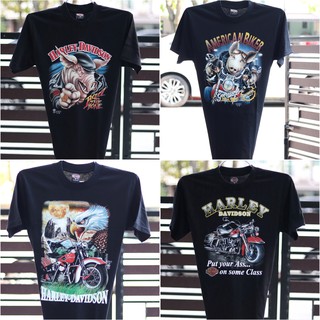 เสื้อยืดพิมพ์ลายแฟชั่นราคาระเบิด🔥เสื้อยืดฮาเลย์ Harley-Davidson Reproduction (SML) ป้าย USA 🇺🇸รหัสเต็มS-3XL