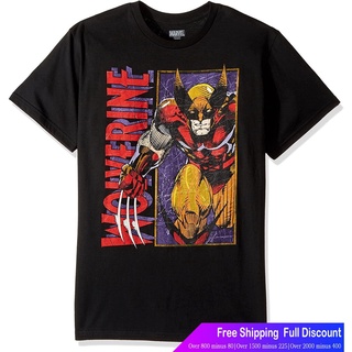 Marvelเสื้อยืดลำลอง Marvel Mens Wolverine Classic Character T-Shirt Marvel Mens Womens T-shirts.@r