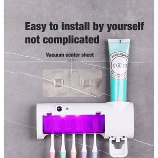 UV sterilizing toothpaste press machine เครื่องกดยาสีฟันเก็บแปรง ฆ่าเชื้อโรคแสงยูวี