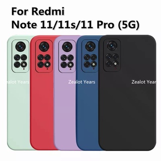 สําหรับ Xiaomi Redmi Note 11 Pro 5G 11s Note11 Note11s ใหม่ SQUARE ซิลิโคนเหลว เคสกันกระแทก TPU นิ่ม ลูกกวาด เคสด้านหลัง