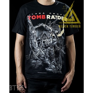 BT 125 Tomb Raider เสื้อยืด สีดำ BT Black Timber T-Shirt ผ้าคอตตอน สกรีนลายแน่น S M L XL XXL