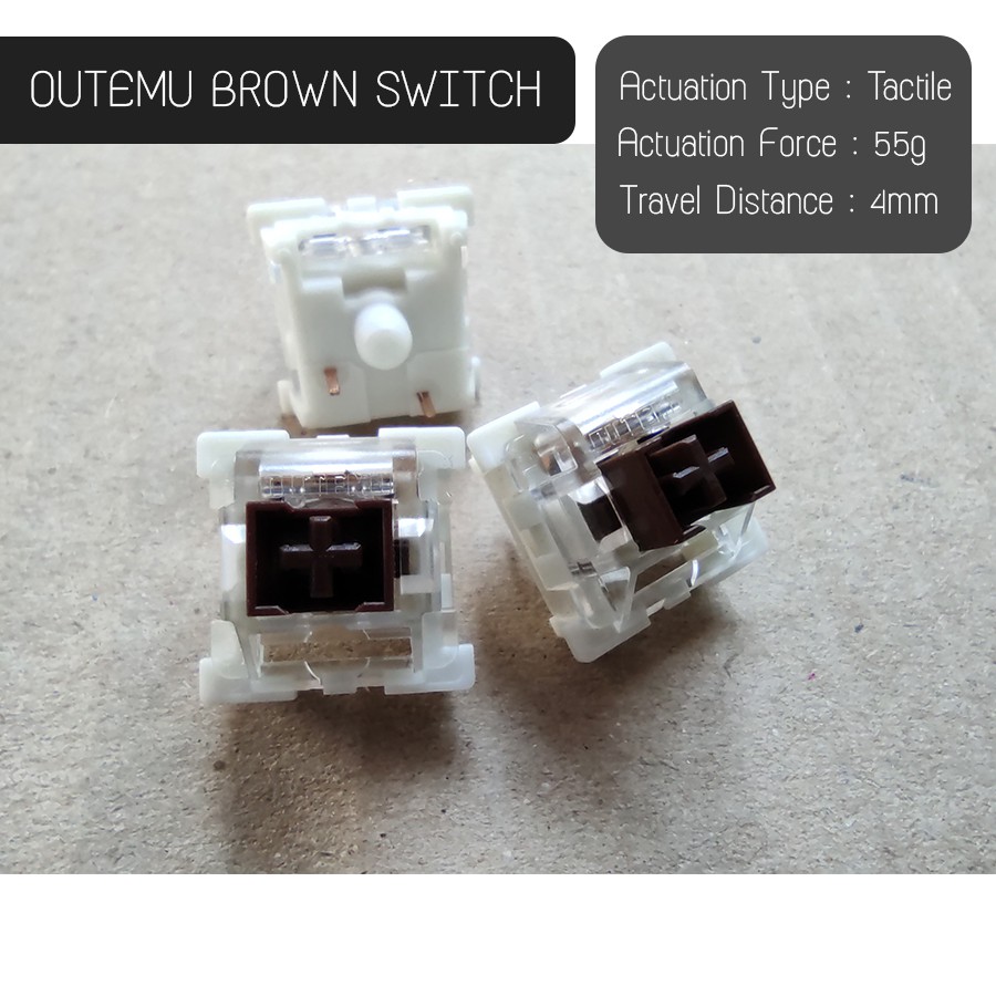 ภาพสินค้าOutemu red and brown switch สวิตช์คีย์บอร์ด แมคคานิคอล สวิตช์ ปุ่มกดคีย์บอร์ด เกมมิ่งเกียร์ จากร้าน elec_dit บน Shopee ภาพที่ 2