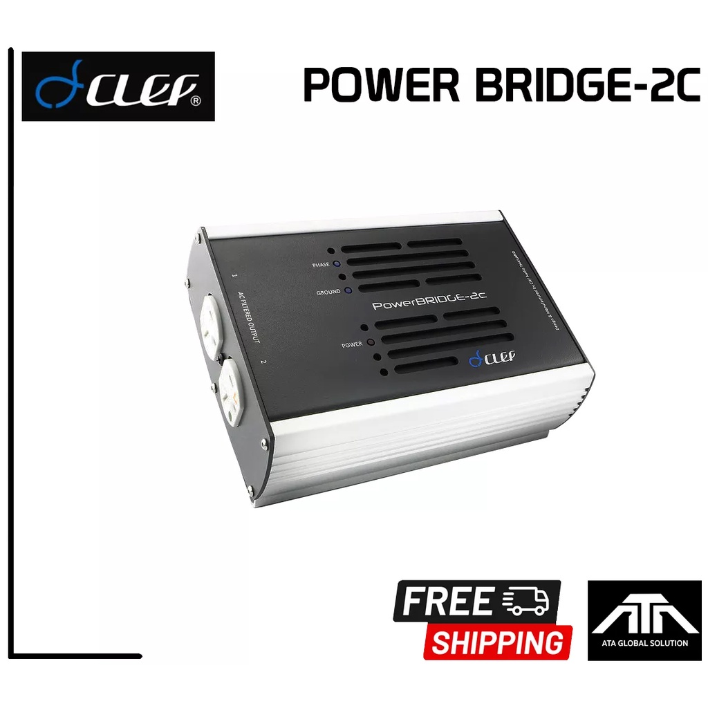clef-powerbridge-2c-20a-เครื่องกรองไฟ-กันไฟกระชาก-2-ช่องเสียบ-ยี่ห้อ-clef-powerbridge-2c-20a