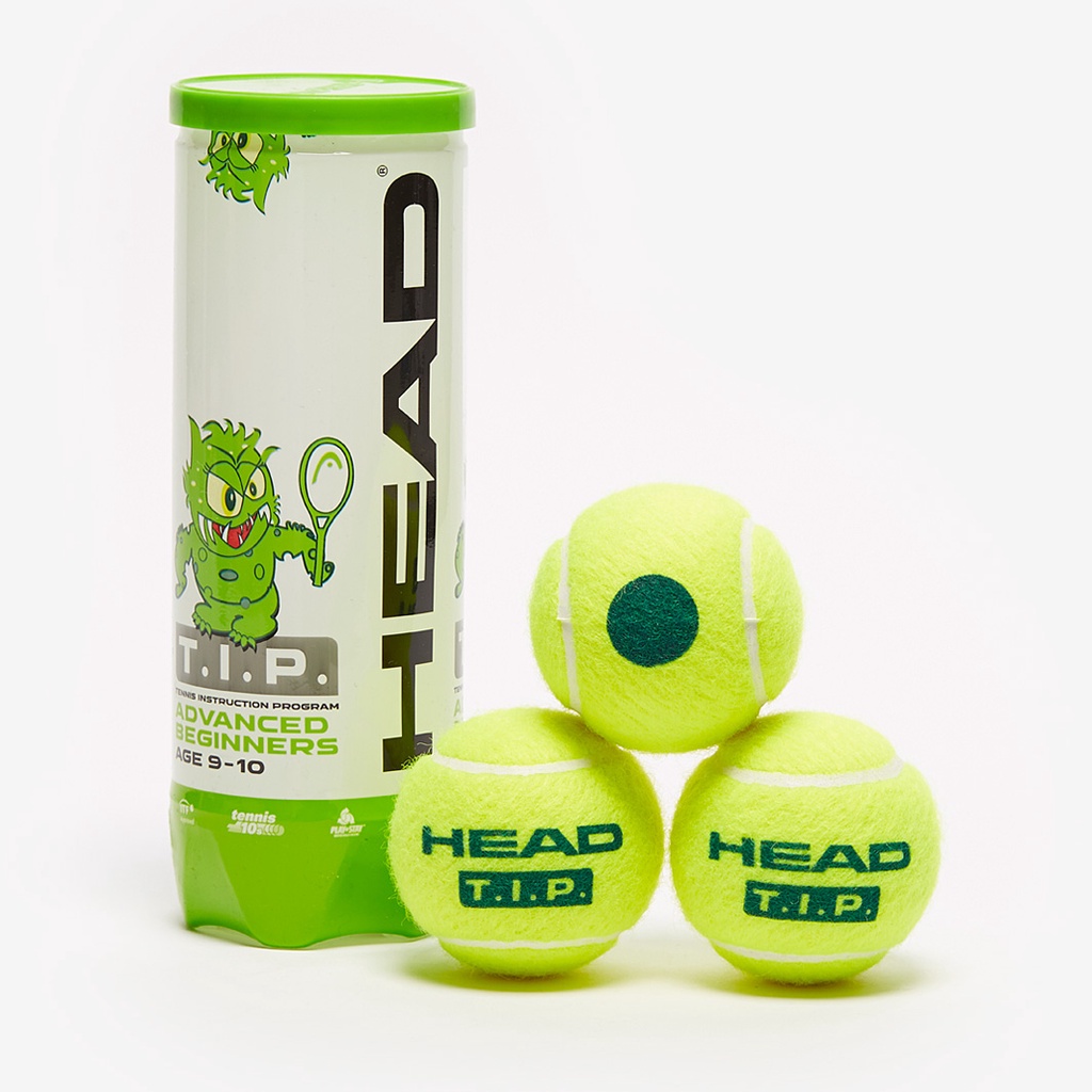 ราคาและรีวิวHead ลูกเทนนิส T.I.P. Green 3 Tennis Ball Tube  Green ( 072489781336 )
